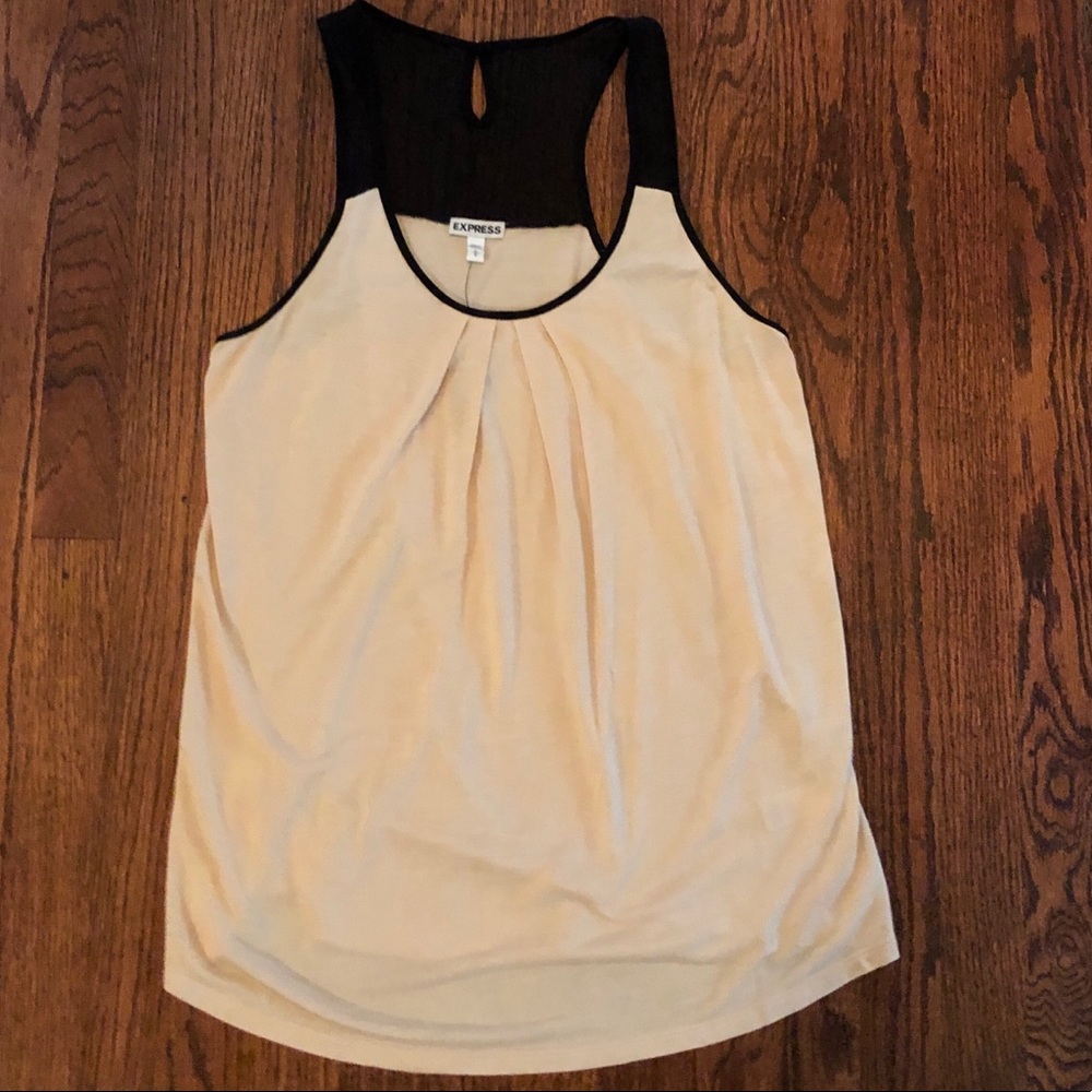 NWT Express tan tank with black trim